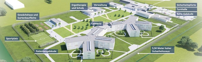 Grafik des LWL-Therapiezentrums für Forensische Psychiatrie Münsterland