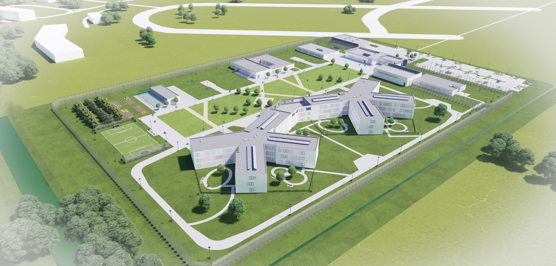 Der Entwurf zeigt das künftige Klinikgelände. Grafik: agn Niederberghaus & Partner GmbH